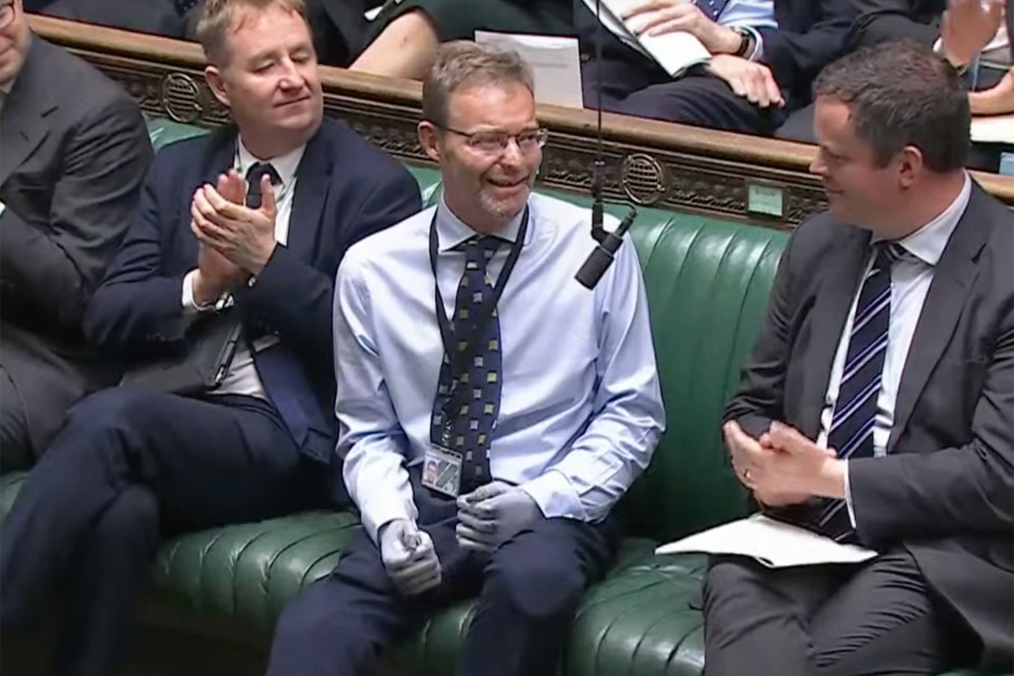 Emotional moment as MP Craig Mackinlay who lost his hands and feet to
